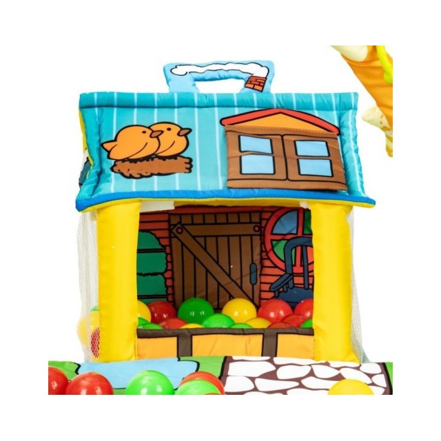 Vzdelávaciá hracia deka s 30 loptičkami ECO TOYS - Korytnačka