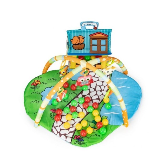 Vzdelávaciá hracia deka s 30 loptičkami ECO TOYS - Korytnačka