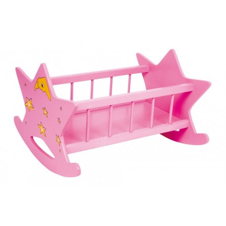 Drevená ružová kolíska Hviezda