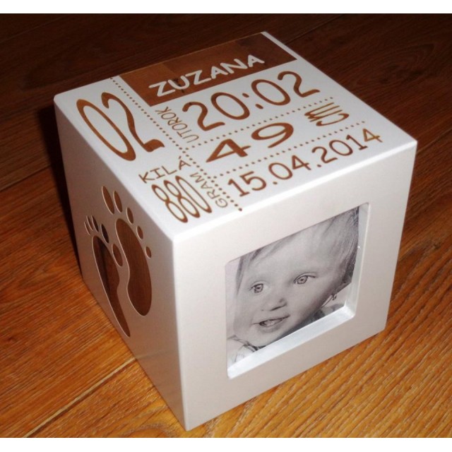 Detská kocka s rámikom na fotku