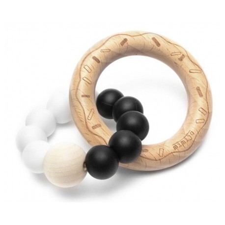 Silikónové hryzátko a hrkálka 2v1 Bruno