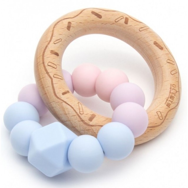 Silikónové hryzátko a hrkálka 2v1 Bruno