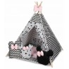 Dětský stan TÝPÍ varianta puntíky na růžovém