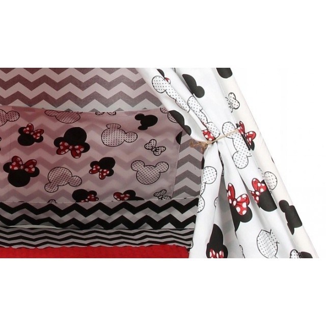 Dětský stan TÝPÍ varianta puntíky na růžovém