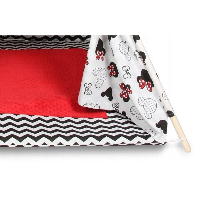 Dětský stan TÝPÍ varianta puntíky na růžovém