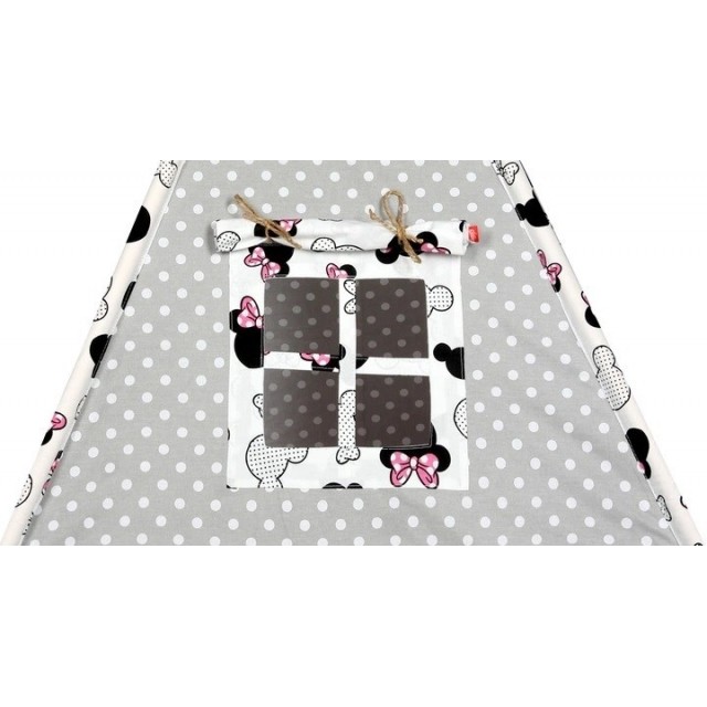 Dětský stan TÝPÍ varianta puntíky na růžovém