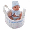 Bábika 21 cm, mini Baby v košíku