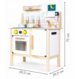 Drevená detská kuchynka Skien so svetelným panelom