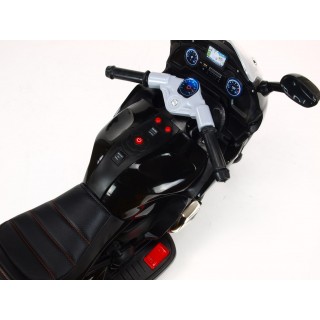 Závodná motorka 12V biela