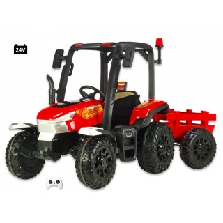 Elektrický traktor Blast s kabínou a vlekom 24V, 2x200W