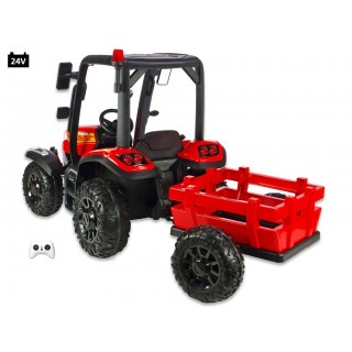 Elektrický traktor Blast s kabínou a vlekom 24V, 2x200W