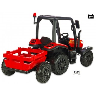 Elektrický traktor Blast s kabínou a vlekom 24V, 2x200W