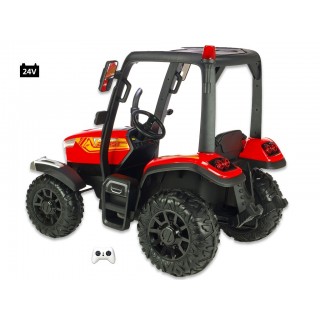 Elektrický traktor Blast s kabínou a vlekom 24V, 2x200W