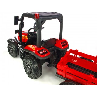 Elektrický traktor Blast s kabínou a vlekom 24V, 2x200W
