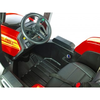 Elektrický traktor Blast s kabínou a vlekom 24V, 2x200W