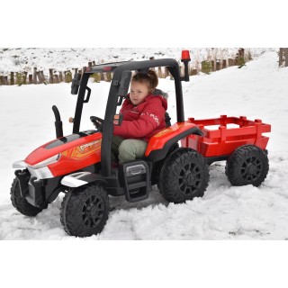 Elektrický traktor Blast s kabínou a vlekom 24V, 2x200W