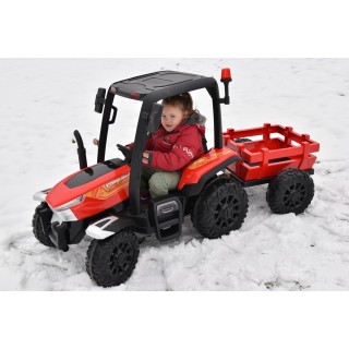 Elektrický traktor Blast s kabínou a vlekom 24V, 2x200W