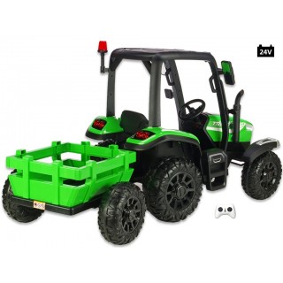 Elektrický traktor Blast s kabínou a vlekom 24V, 2x200W