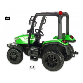 Elektrický traktor Blast s kabínou a vlekom 24V, 2x200W