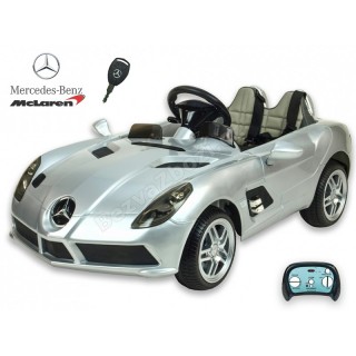 Mercedes-Benz SLR Mc Laren Stirling Moss s 2.4G bluetooth DO, EVA kolesá, čalunená sedačka, LED, 12V