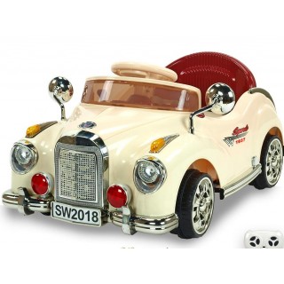 Kuba Retro mini s 2.4G DO, plynulým rozjazdom, LED osvetlením, hudbou, 6V, béžové