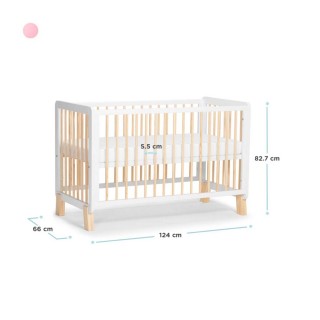 KINDERKRAFT Postieľka drevená so zábranou Lunky