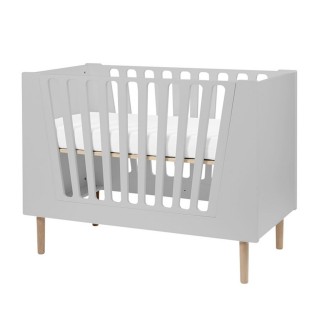 DONE BY DEER Detská postieľka 60x 120 cm - šedá