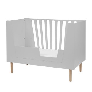 DONE BY DEER Detská postieľka 60x 120 cm - šedá