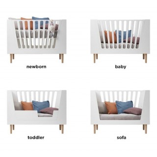 DONE BY DEER Detská postieľka 60x 120 cm - šedá