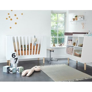 DONE BY DEER Detská postieľka 60x 120 cm - šedá