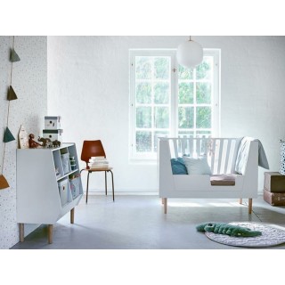 DONE BY DEER Detská postieľka 60x 120 cm - šedá