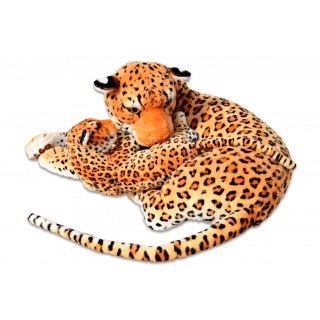 Plyšová leopardia mama s mláďaťom