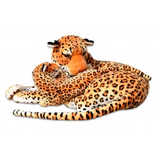 Plyšová leopardia mama s mláďaťom