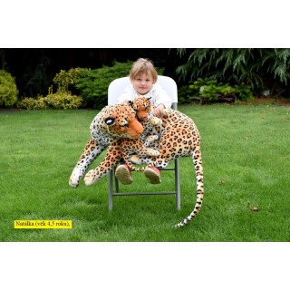 Plyšová leopardia mama s mláďaťom