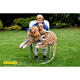 Plyšová leopardia mama s mláďaťom