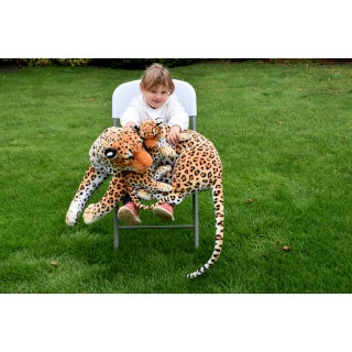 Plyšová leopardia mama s mláďaťom