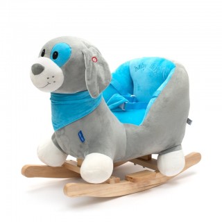Hojdacia hračka s melódiou psík modrý