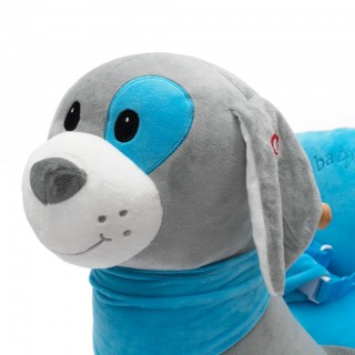 Hojdacia hračka s melódiou psík modrý