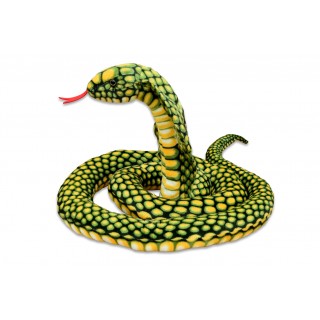 Plyšový Had Kobra zelená