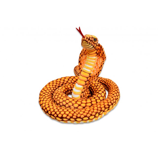 Plyšový Had Kobra zlatá