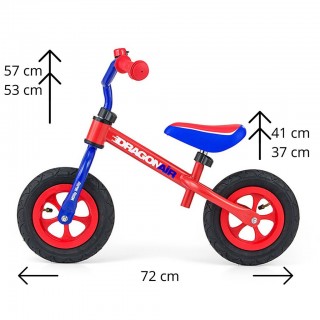 Detské odrážadlo Milly Mally Dragon Air red-blue