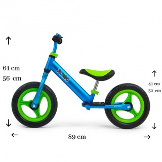 Detské odrážadlo bicykel Milly Mally Sonic Blue