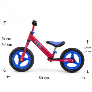 Detské odrážadlo bicykel Milly Mally Sonic Red