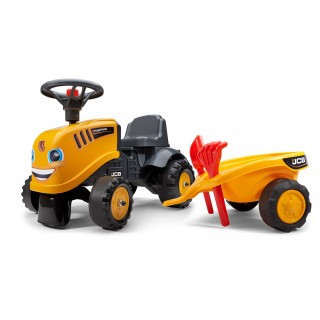 Odrážadlo JCB traktor 215 s vozíkom a náradím