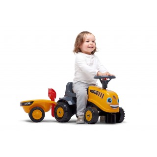 Odrážadlo JCB traktor 215 s vozíkom a náradím