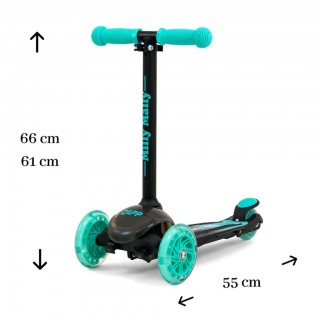 Detská kolobežka Milly Mally Scooter Zapp black mint