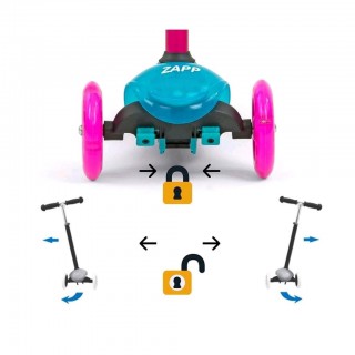 Detská kolobežka Milly Mally Scooter Zapp black mint