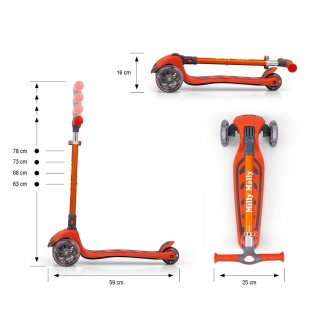Detská kolobežka Milly Mally Scooter Boogie oranžová