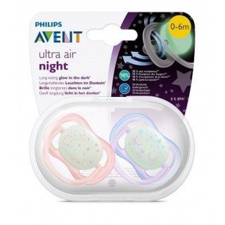 Philips AVENT Cumlík Ultra air nočný 0-6m dievča 2 ks