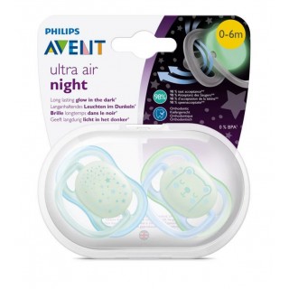 Philips AVENT Cumlík Ultra air nočný 0-6m chlapec 2 ks